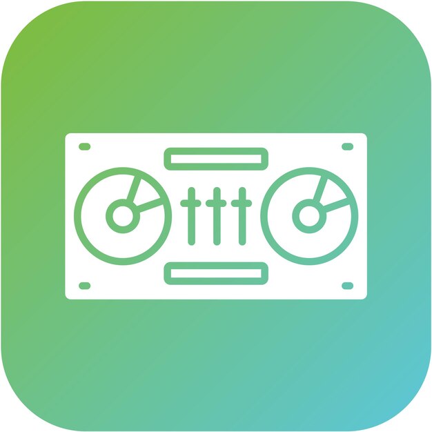 Diseño vectorial de DJ Decks Estilo de icono