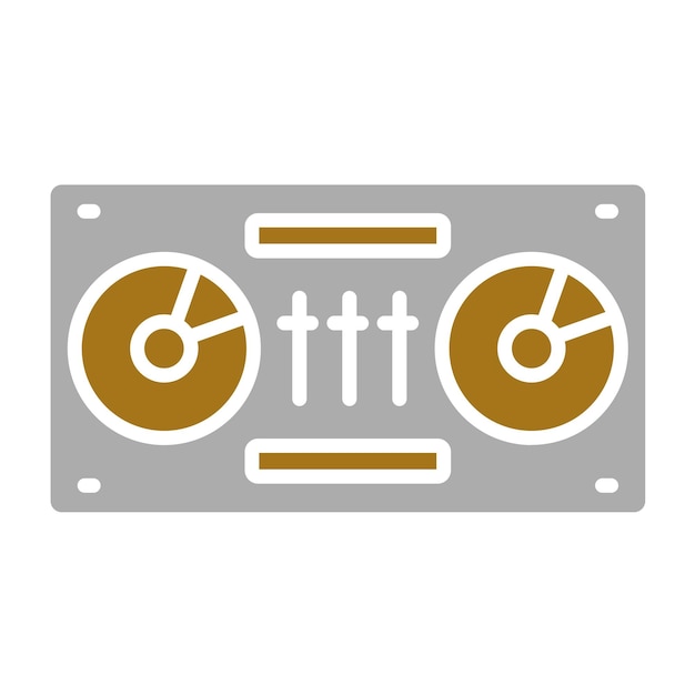Diseño vectorial de DJ Decks Estilo de icono