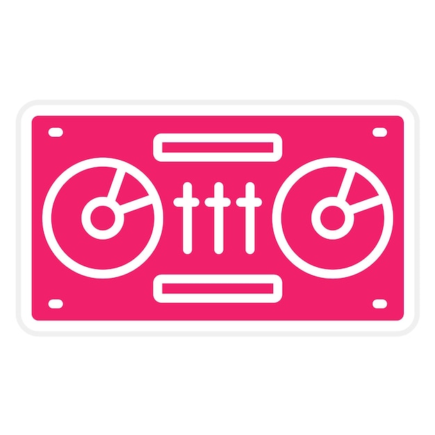 Diseño vectorial de DJ Decks Estilo de icono