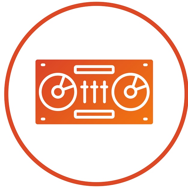 Diseño vectorial de DJ Decks Estilo de icono