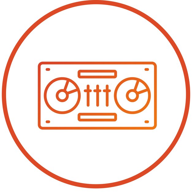 Diseño vectorial de DJ Decks Estilo de icono