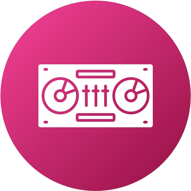 Diseño vectorial de DJ Decks Estilo de icono