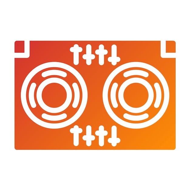 Diseño vectorial de DJ Icon Style