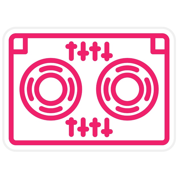 Diseño vectorial de DJ Icon Style