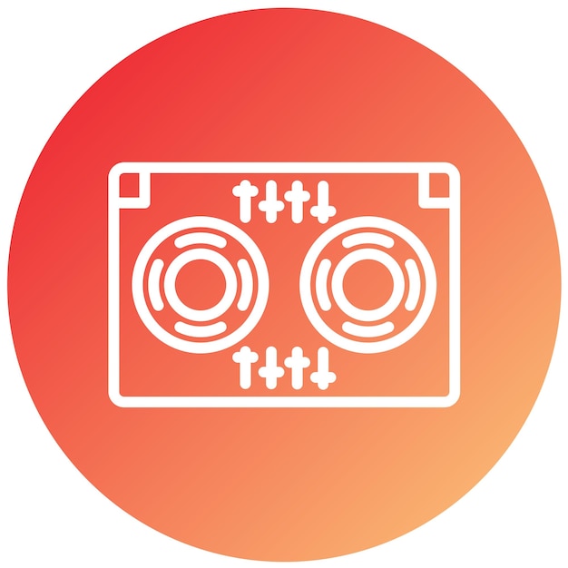 Diseño vectorial de DJ Icon Style