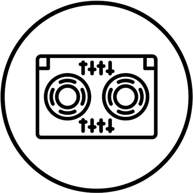 Diseño vectorial de DJ Icon Style
