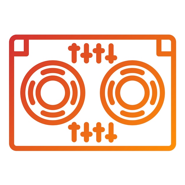 Diseño vectorial de DJ Icon Style