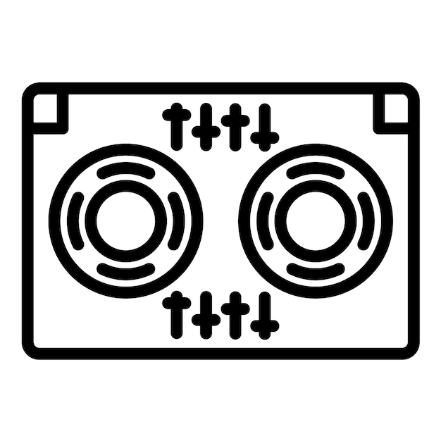 Diseño vectorial de DJ Icon Style