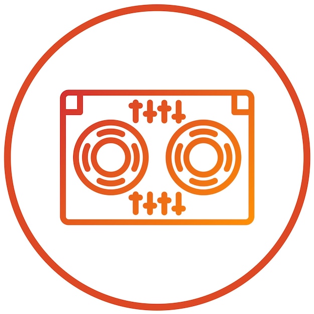 Diseño vectorial de DJ Icon Style