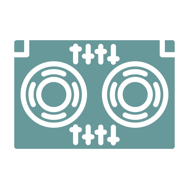 Diseño vectorial de DJ Icon Style