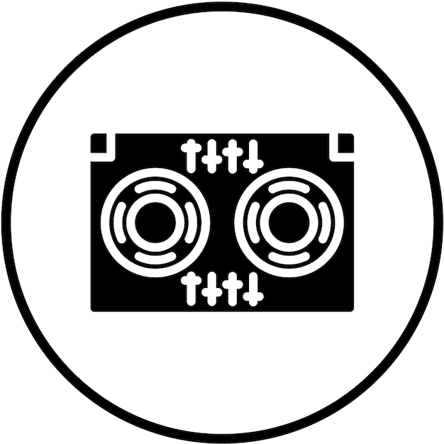 Diseño vectorial de DJ Icon Style