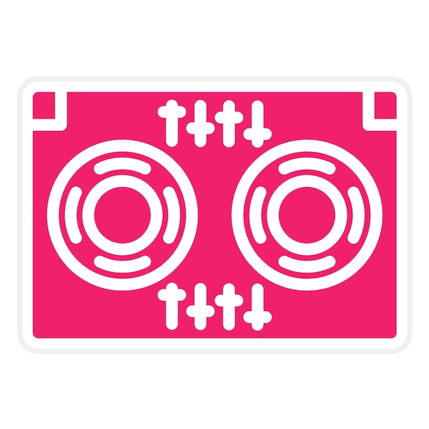Diseño vectorial de DJ Icon Style