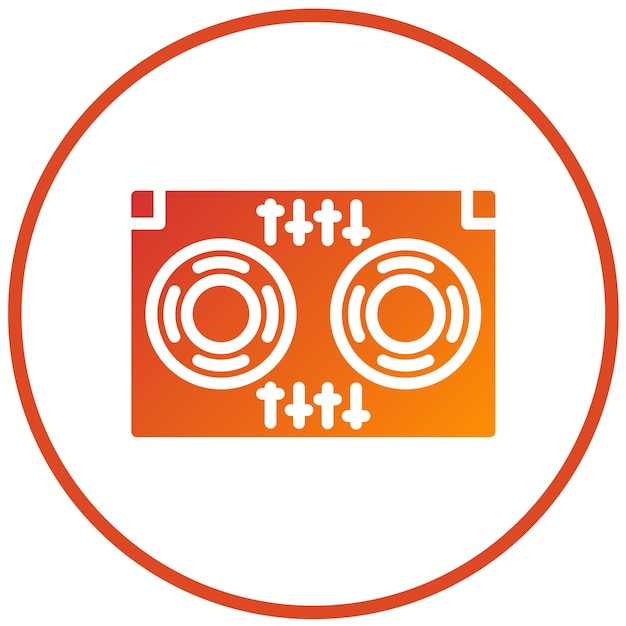 Diseño vectorial de DJ Icon Style