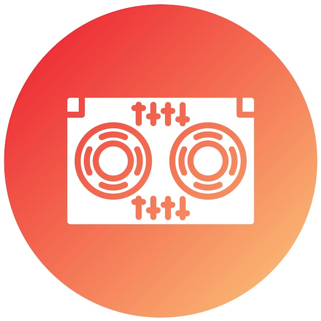 Diseño vectorial de DJ Icon Style
