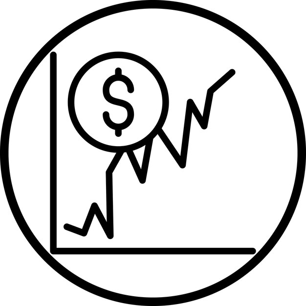 Diseño vectorial Djia Estilo de icono