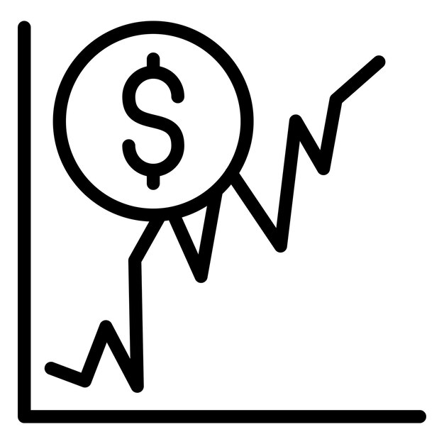 Diseño vectorial Djia Estilo de icono
