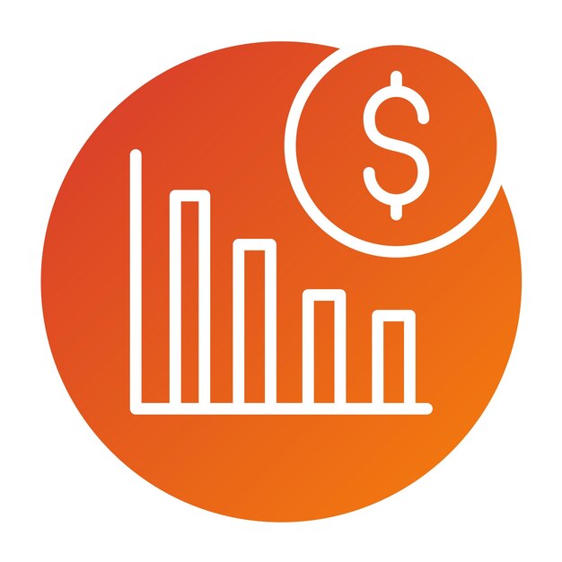 Diseño vectorial Djia Estilo de icono