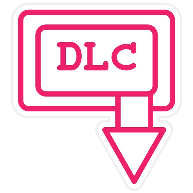 Diseño vectorial DLC Estilo de icono