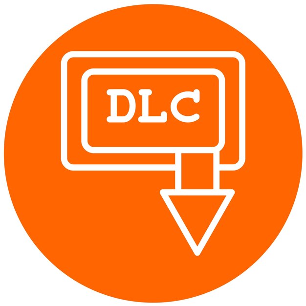 Diseño vectorial DLC Estilo de icono