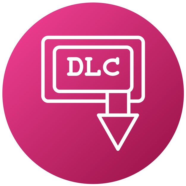 Diseño vectorial DLC Estilo de icono