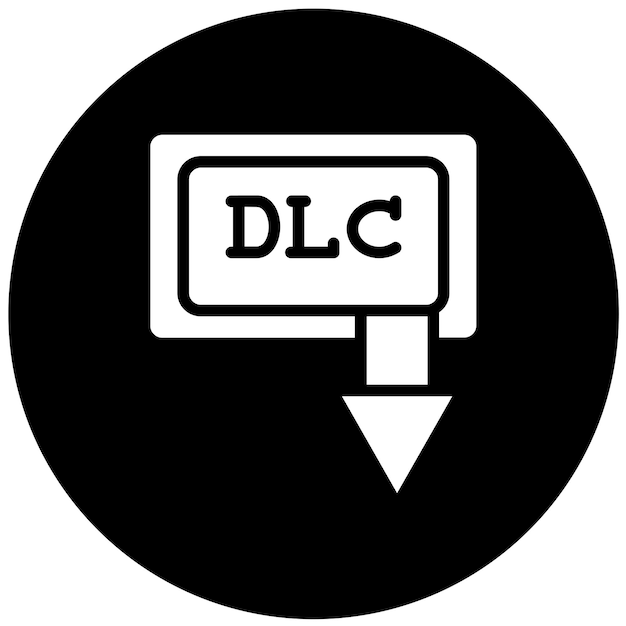 Diseño vectorial DLC Estilo de icono