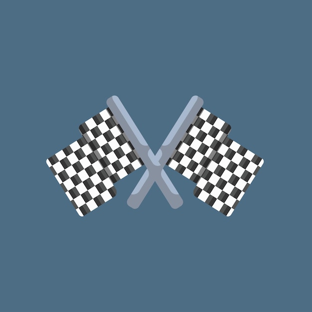 diseño vectorial de doble bandera de raza