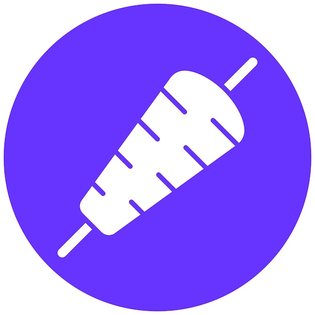 Diseño vectorial Doner Kebab Estilo del icono
