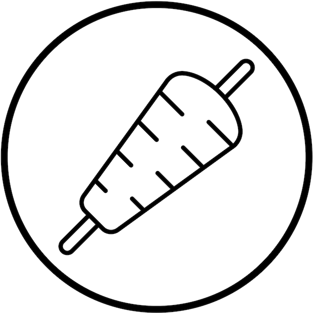 Diseño vectorial Doner Kebab Estilo del icono
