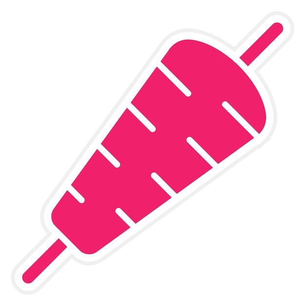 Diseño vectorial Doner Kebab Estilo del icono