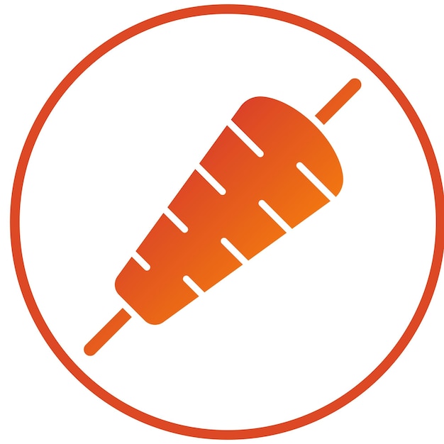 Diseño vectorial Doner Kebab Estilo del icono
