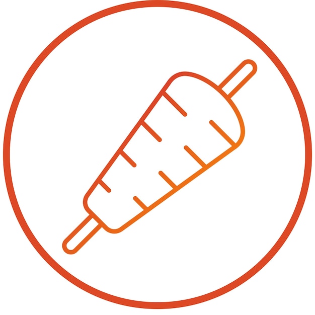 Diseño vectorial Doner Kebab Estilo del icono