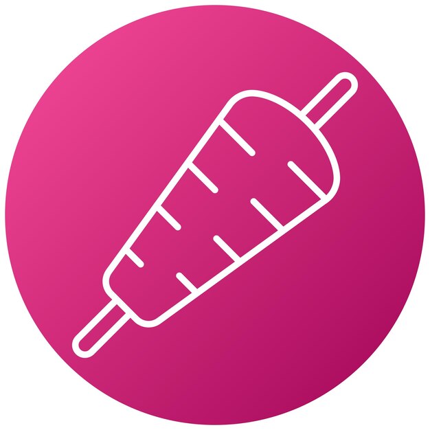 Diseño vectorial Doner Kebab Estilo del icono