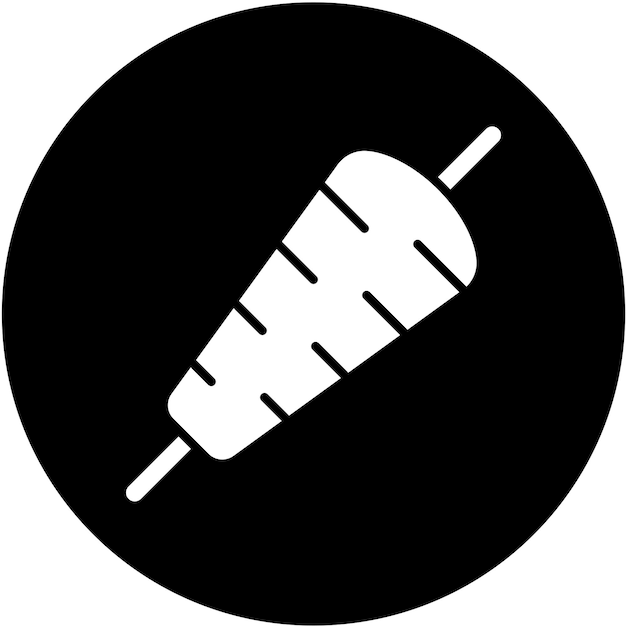 Diseño vectorial Doner Kebab Estilo del icono