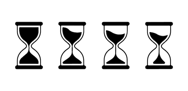 Diseño vectorial de dos relojes de arena