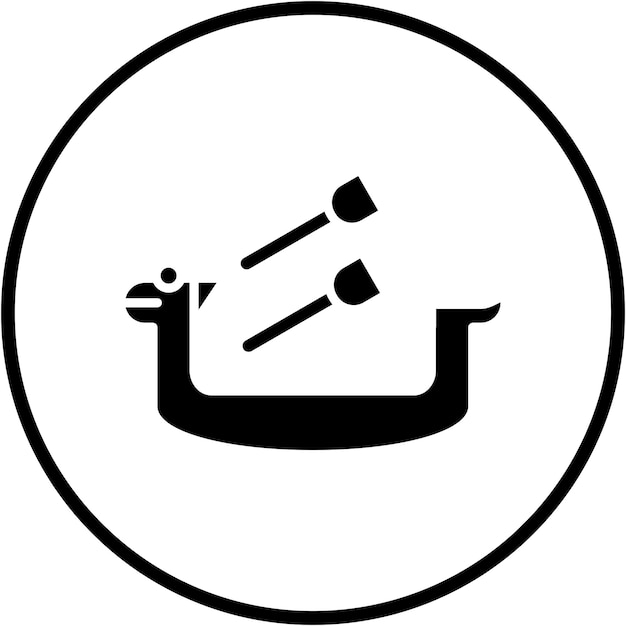 Diseño vectorial de Dragon Boat Racing Estilo de icono