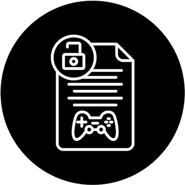 Diseño vectorial Drm Estilo de icono libre