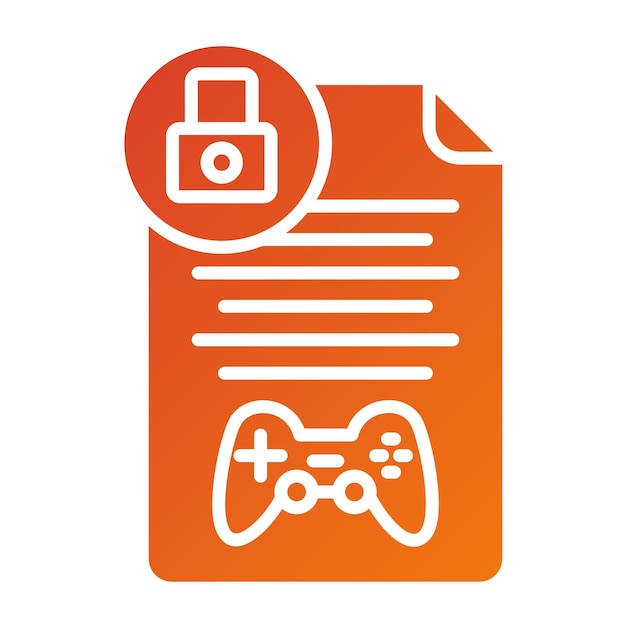 Diseño vectorial Drm Estilo del icono