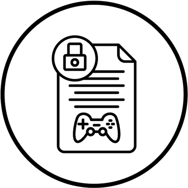 Diseño vectorial Drm Estilo del icono