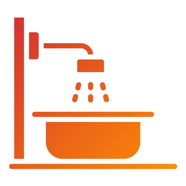 Diseño vectorial de la ducha para bebés Estilo de icono