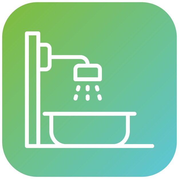 Diseño vectorial de la ducha para bebés Estilo de icono