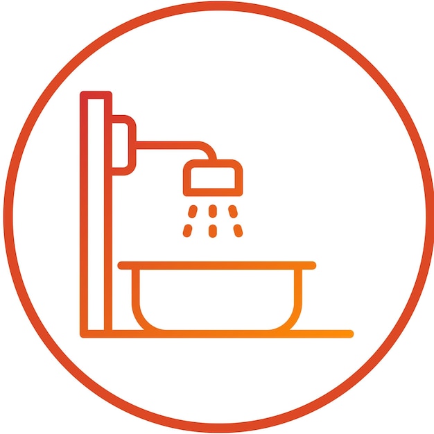 Diseño vectorial de la ducha para bebés Estilo de icono