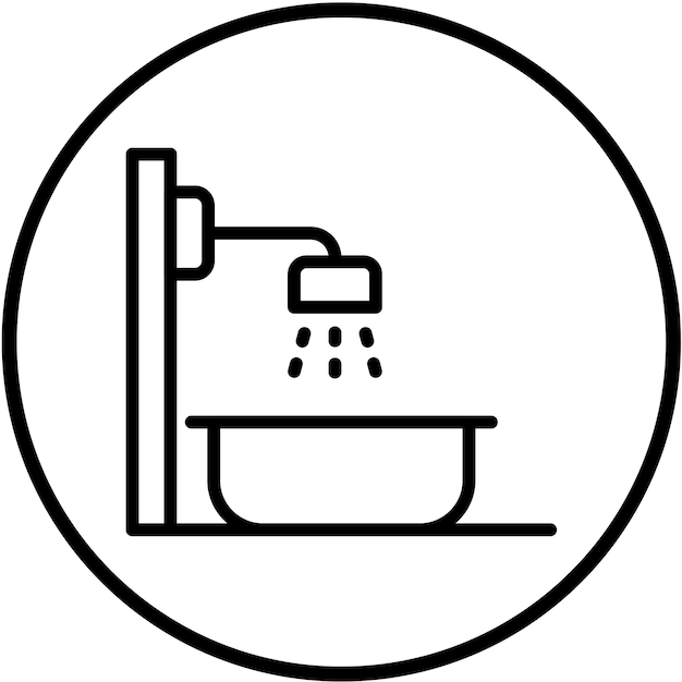Diseño vectorial de la ducha para bebés Estilo de icono