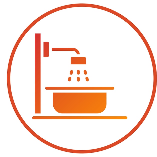 Diseño vectorial de la ducha para bebés Estilo de icono