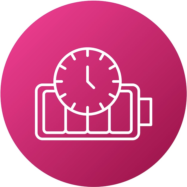 Diseño vectorial de la duración de la batería Estilo del icono