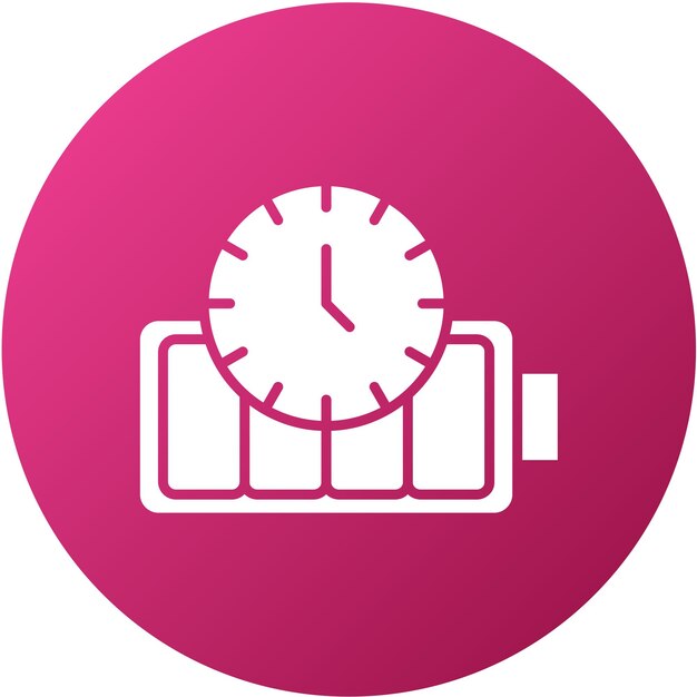 Diseño vectorial de la duración de la batería Estilo del icono