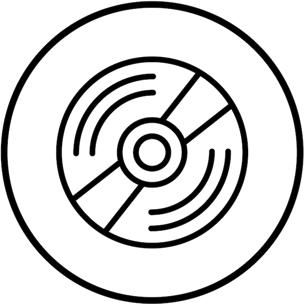 Diseño vectorial de DVDs Estilo de icono