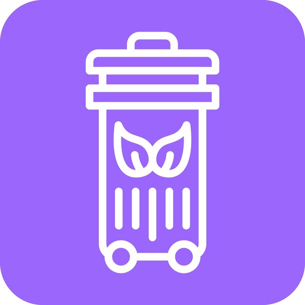 Diseño vectorial Eco Estilo del icono de la basura