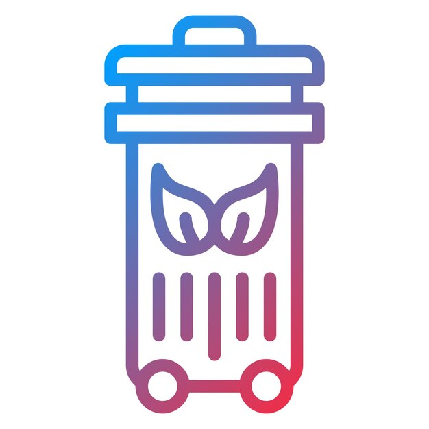 Diseño vectorial Eco Estilo del icono de la basura