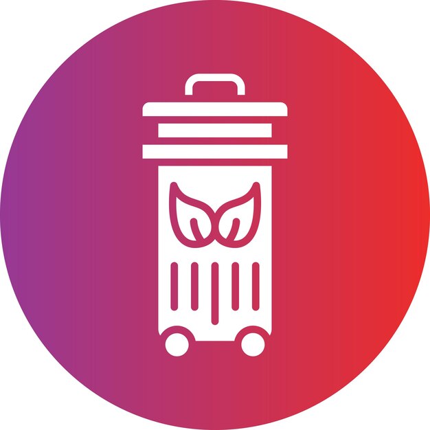 Diseño vectorial Eco Estilo del icono de la basura