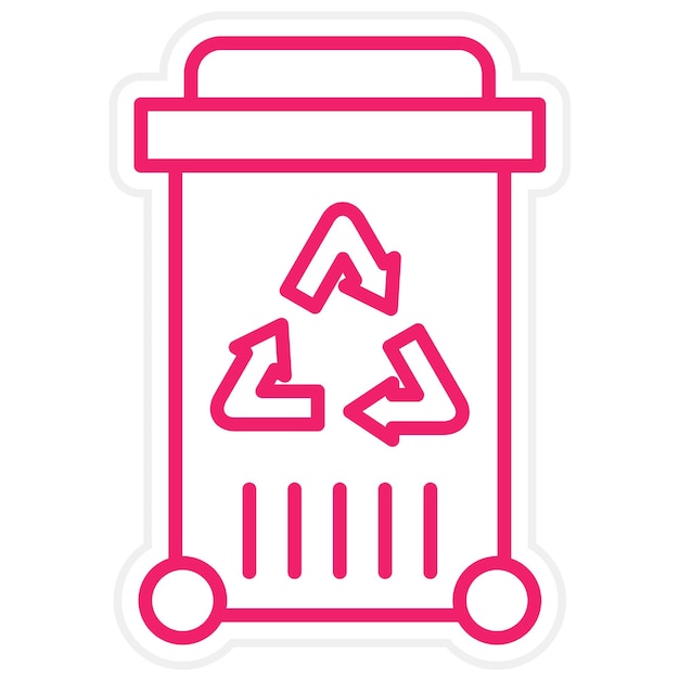 Diseño vectorial Eco Estilo del icono de la basura